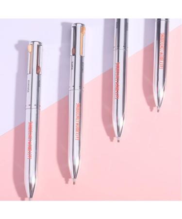 Eyebrow Pen Eyebrow Contour Pen 4 In 1 Makeup Pen Long Lasting Rotate Defining Highlighting Brow Pencil Eyebrow Colours Medium 2# Medium - Buy Online on GoSupps.com