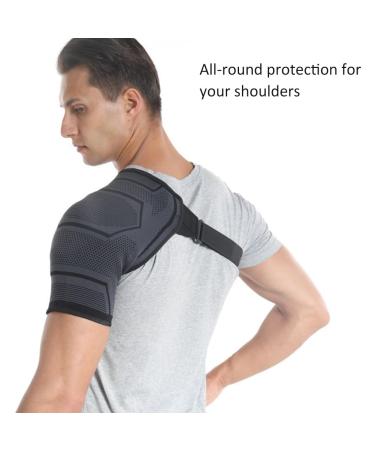 Adjustable Shoulder Bandage for Pain Relief | Neoprene Support for Men & Women - Ideal for Tense Muscles & Joint Exhaustion - Buy Online on GoSupps.com