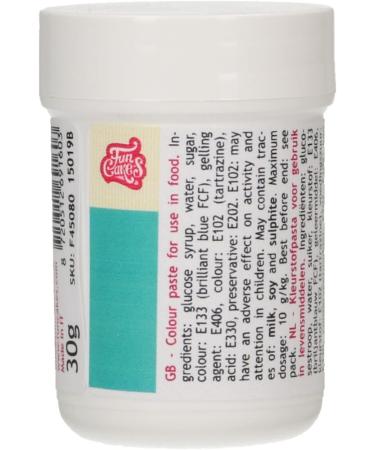 FunCakes Food Colour Paste Turquoise Concentrated Food Colouring Paste for Batter Cream Fondant Marzipan Dough Modelling and Flower Paste. Halal and Kosher. 30 g - Buy Online on GoSupps.com