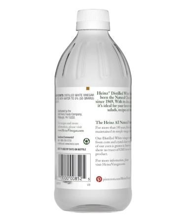 Heinz All-Natural Distilled White Vinegar 5% Acidity 16 Fl Oz - 2-Pack - Buy Online on GoSupps.com