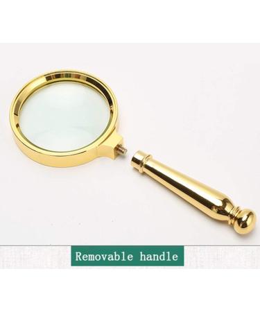 Reading HD Optical Glass Glass Gold Full Metal 20 Times Glass Handheld Old Reading Glass 10 Times Good Times - Buy Online on GoSupps.com