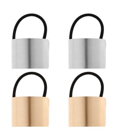 4PCs hair tie ring elastic hair cuff elastic ponytail holder hair elastic hair tie braid porch tapes ponytail holder hair ring for girls and women