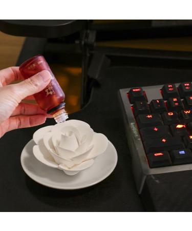 Buy White Camellia Passive Ceramic Diffuser | Essential Oil Diffuser for Small Rooms & Desk Decoration - Non-Electric - Buy Online on GoSupps.com