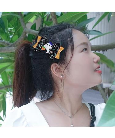 Halloween cartoon hair clip pumpkin ghost spider shaped bucket crocodile clip Halloween hair role-playing costume accessories for girls women - Buy Online on GoSupps.com