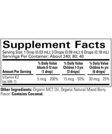 Non-GMO gluten-free vitamin K2 berry flavor 7.5 ml - Buy Online on GoSupps.com