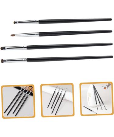 FOMIYES 4pcs Eyeliner Brush Kit Horse Hair Black Fine Precision Eyeliner Brush - Buy Online on GoSupps.com