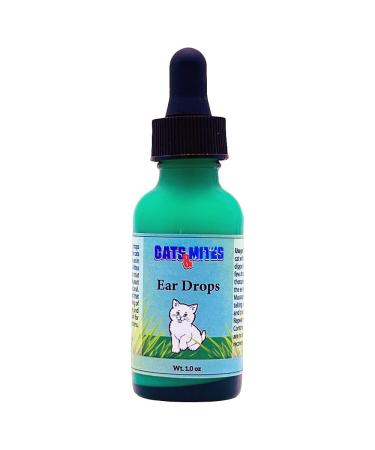 Cats n Mite Demodex Mange Ear Oil Drops for Cats and Kittens with Itchy Ears - 1.0 oz