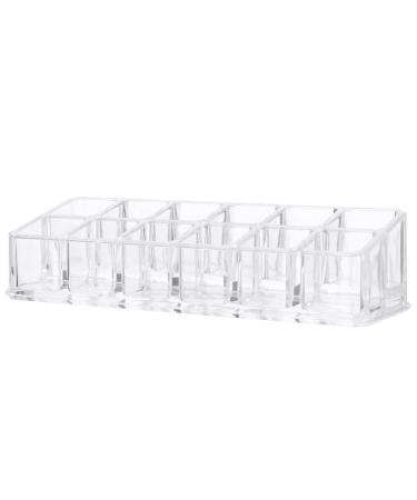 Beaupretty acrylic lipstick organizer lipstick holder 12 slots lipstick display-standing acrylic cosmetic make-up compartment for lipstick tubes