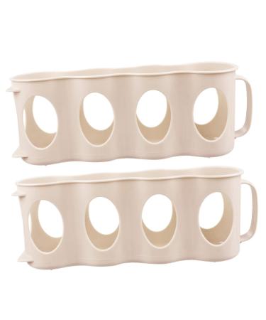 Zerodeko 2pcs 4 Bottle Organizer Refrigerator Organizer Hand Pull Type Organizer Beverage Can Cans 1