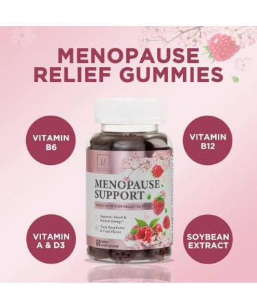 YHN Menopause Relief Gummies - Natural Hot Flash & Night Sweats Support | Energy & Mood Supplement | Raspberry Pomegranate Flavored - 60 Gummies - Buy Online on GoSupps.com