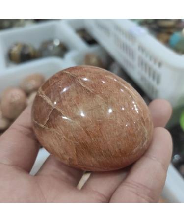 Natural Crystal Rough 1pcs Natural Orange Moon Stone Palm Stones Minerals Aquarium Crystal Natural Stones and Minerals - Buy Online on GoSupps.com