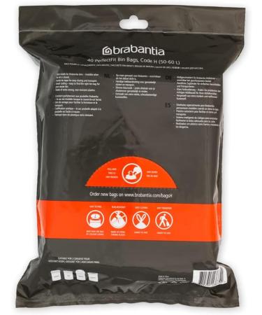 Brabantia 138744 Garbage Bags - White Code H (40 Pieces) | International Shipping Available - Buy Online on GoSupps.com