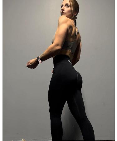 Sunzel Scrunch Butt Lifting Leggings - High Waisted Seamless Workout Yoga Pants in Medium Black - Buy Online on GoSupps.com