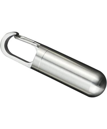 Stainless Steel Waterproof Pill Box Keychain - Mini Pill Organizer for Outdoor Travel - Buy Online on GoSupps.com