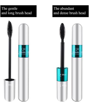 4D Silk Fiber Mascara Intense Black Volume Lengthening Thickening Thick Long Lasting Naturally Eye Makeup Mascara False Eyelash Effect - Buy Online on GoSupps.com