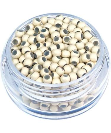 200PCS Nano Rings Silicone Lined 3mm Hair Extension Beads in Light Blond - Kullke - Buy Online on GoSupps.com
