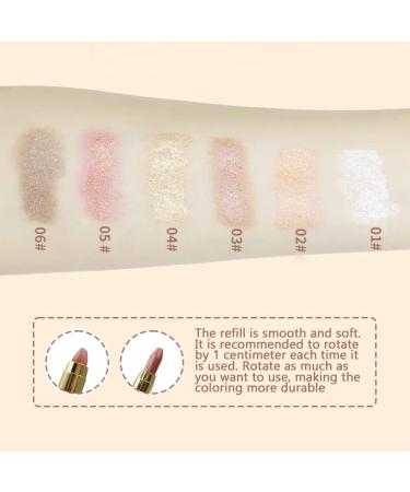 ETEDES Cream Matte & Shimmer Eyeshadow Stick Pencil | Waterproof Smoky Eye Makeup with Soft Brush | Long Lasting (Glitter White) - Buy Online on GoSupps.com