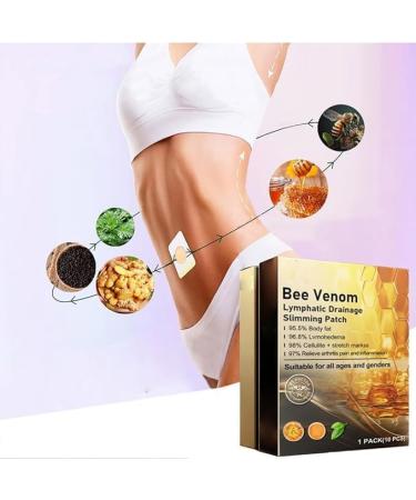 (Must effective) 5Box-50Pcs Bee Venom Lymphatic Drainage Slimming Patch | Bee Venom Slimming Patches for Women & Men | Suitable for Use by Individuals of All Ages - Buy Online on GoSupps.com