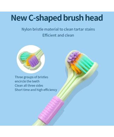 Travel Toothbrush with 3 Angled Bristles - Soft & Effective Oral Care for Adults & Kids | Deep Cleaning Yellow Toothbrush - 1PC - Buy Online on GoSupps.com