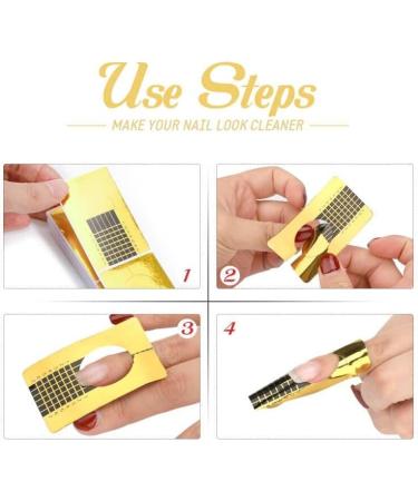 Buy G2plus 100-Piece Nail Extension Template - Golden Stencil for Gel Nails | Best Quality & International Shipping - Buy Online on GoSupps.com