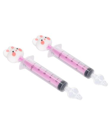 Syringe Nasal Irrigator Rinsing 10ml Nasal Irrigation Device Portable Uniform Water Flows for Home Use(Pink Bunny)