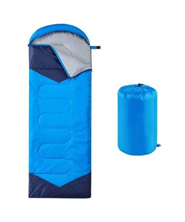 oaskys Camping Sleeping Bag - 3 Season Warm & Cool Weather - Summer Spring Fall Lightweight Waterproof for Adults Kids - Camping Gear Equipment, Traveling, and Outdoors 29.5in x 86.6" Blue