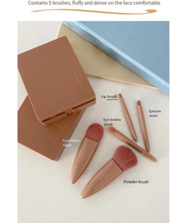 Widybord Mini 5 Makeup Brushes Multifunctional Makeup Brush with Mirror Powder Brush Eye Shadow Brush Blending Brush - Buy Online on GoSupps.com