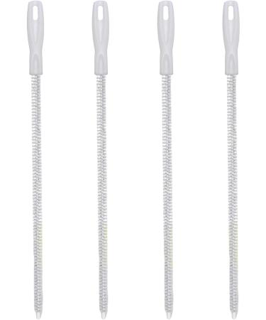 Long-handled Cleaning Brush - 4 Sink Hair Cleaning Brush Extra-long Drain Brush | Hangable Bendable 17.7 Inches Pipe Cleaner Brush For Toilet Clogged Drains (White) - Buy Online on GoSupps.com