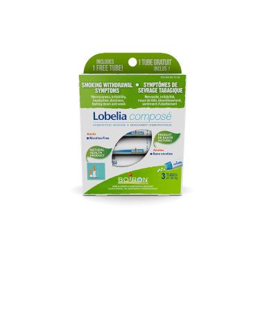 Boiron Lobelia Compose Homeopathic medicine for the relief of smoking withdrawal symptoms. 3 Tubes