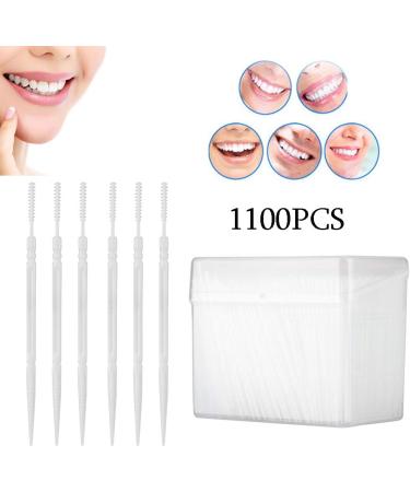 1100pcs Soft Plastic Double-Headed Toothpicks - Pink Interdental Brushes for Oral Care | International Shipping - Buy Online on GoSupps.com
