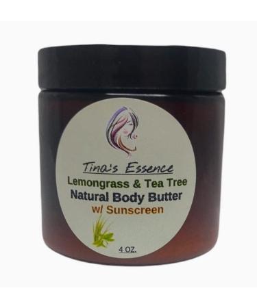 Tina's Essence Lemongrass-Tea Tree Natural Body Butter w/Sunscreen 4 oz.