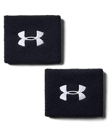 Under Armour Men's 3-inch Performance Wristband 2-Pack One Size Black (001)/White