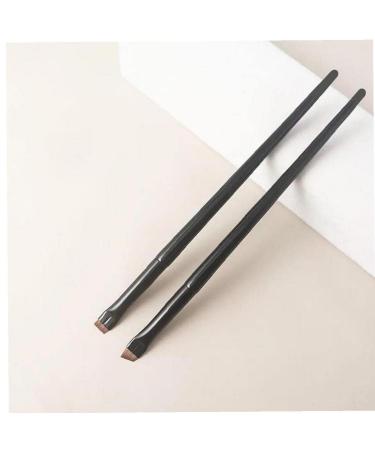 Tossper 2-Piece Professional Makeup Brush Set | Angled Eyebrow & Flat Eyeliner Brushes for Flawless Beauty - Buy Online on GoSupps.com
