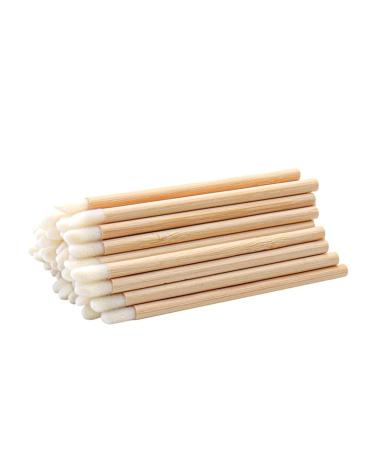 100 Pcs Premium Disposable Lip Brushes with Bamboo Handle - Makeup Tool Kit - Buy Online on GoSupps.com