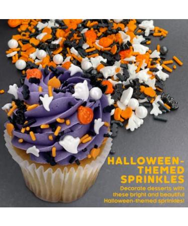 Manvscakes Assorted Halloween & Fall Sprinkles - 3.6 oz for Cake Decorating, Cookies, Ice Cream, Fondant Cake, Caramel Apples, Cupcakes & Desserts - Buy Online on GoSupps.com