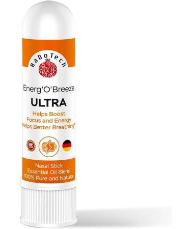 Energ 'O' Breeze Ultra Aromatherapy Stick Nasal Inhaler Helps Boost Focus & Energy - USA - 3 Pack 1.05 Fl Oz (Pack of 3)