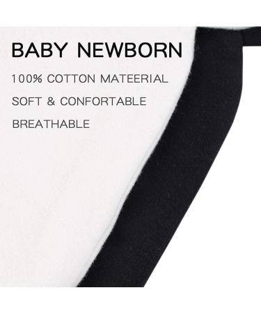 XIAOHAWANG Newborn Hospital Hat Preemie Cotton Beanie with Bear Ears for Boys and Girls - 0-6 Months - White/Black/Gray - Buy Online on GoSupps.com