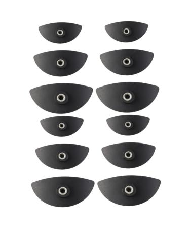 Angoily 12 Pcs Eyeshadow Make up for Face Make up Kit Eye Shadow Tool Seal Crease Makeup Tools 5*2.5cmx2pcs Blackx2pcs