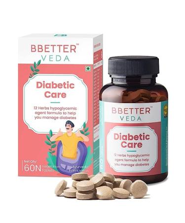 Diabetic Care - 12 Herb Formula with Karela Amla Gurmur Saptaranga and More to Manage Diabetes and Blood Glucose Level 60 Veg Capsules