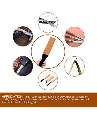 Brrnoo Double Size Grinding Stones - PU Leather Razor Belt for Sharpening | Men's Barber Shaving Tools - Buy Online on GoSupps.com