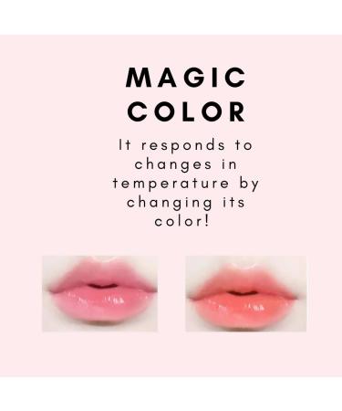 Elegant Thin Lipstick Tube | Magic Lip Cream Changes Tone | Long Lasting Waterproof Gloss | Vintage Pink Rose Design (1g) in Light Orange - Buy Online on GoSupps.com