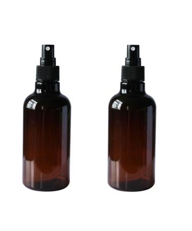 Refillable empty plastic-spray perfume bottle 2 pieces 250 ml container with lid make-up cosmetics caterpillar leak-proof portable travel accessories brown