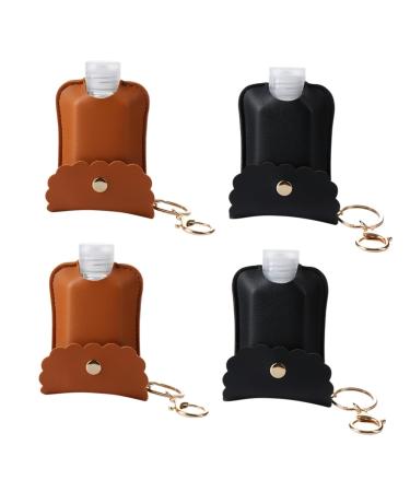 MAGICLULU 4 Hand Wash Bottle with Keychain Portable Bottle Cover Hand Bottle Cover Protective Cover Portable Keychain Carriers Keychain Carriers for Lotion Protective Bottle Cover