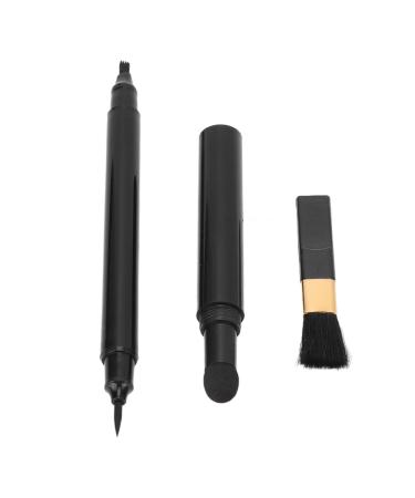 Pongnas 3 Pieces Beard Pencil Filler Dual Head 4 Tips Beard Pencil Waterproof Long Lasting Beard Shaping Pen for Mustache Black