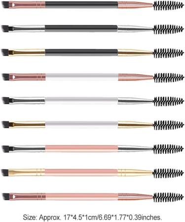 dijiusidy Eyebrow Brush Makeup Tool Foundation Face Shaping Brow Brushes Double Ended Eyeshadow Making Eyelash Tools Eyeliner White/Rose Gold - Buy Online on GoSupps.com