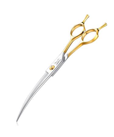 Jason 7.5 inch curved dog cups professional fur scissors for dogs Japanese stainless steel pet scissors for fur care scissors for dogs cats bent CD - Buy Online on GoSupps.com