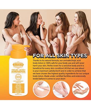Queen Natural New York Kojic Acid Triple Booster Skin Brightening Body Lotion 300ml - Alpha Arbutin, Ginseng Extract, Niacinamide - 10.14 Fl Oz - Buy Online on GoSupps.com