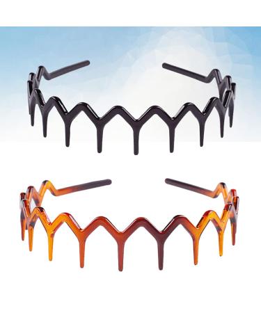 Fomiyes Zick-Zack Haarband 2Pcs Stylish Forehead Hairband for All Hairstyles | International Shipping Available - Buy Online on GoSupps.com