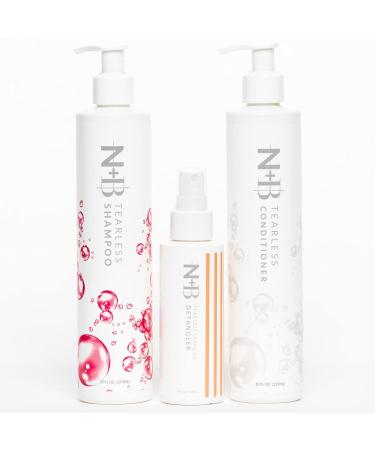 N+B Tearless Shampoo Cleansing Wash - Gentle, Tear-Free, Hypoallergenic Formula with Organic Ingredients for Babies, Kids, Men, Women - All Hair Types & Sensitive Scalps - 10oz - Buy Online on GoSupps.com