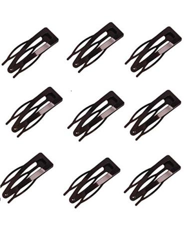 KDDOM Double Grip Metal Hair Clips - 10 Pack Black Snap Hair Barrettes for Women & Girls - Buy Online on GoSupps.com